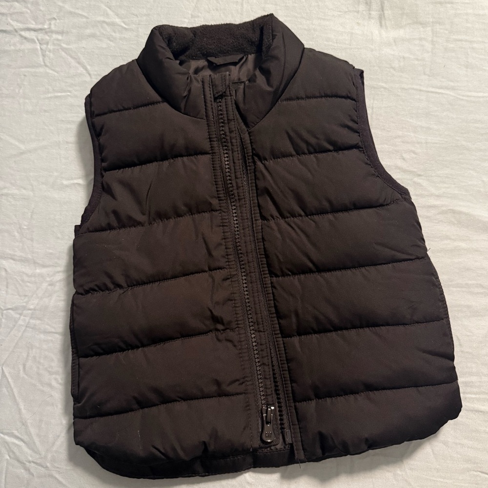 GAP Baby Black Quilted Vest